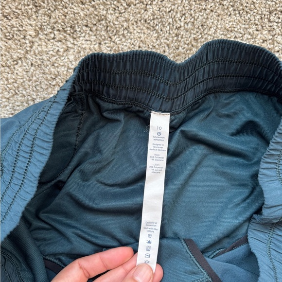 LULULEMON Teal running Shorts. Like new. - Picture 6 of 6